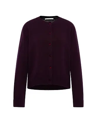LANIUS | Strickjacke Boxy Fit | dunkelrot